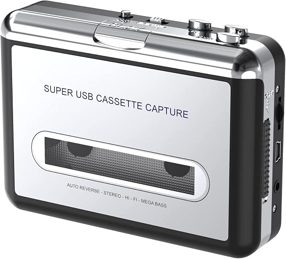 Cassette Tape Player Digitalization MP3 Conversion USB Connection Cassette Tape Recorder Cassette Player Music Data Conversion PC Compatible Portable Conversion from Cassette Tape to MP3 CD Creation