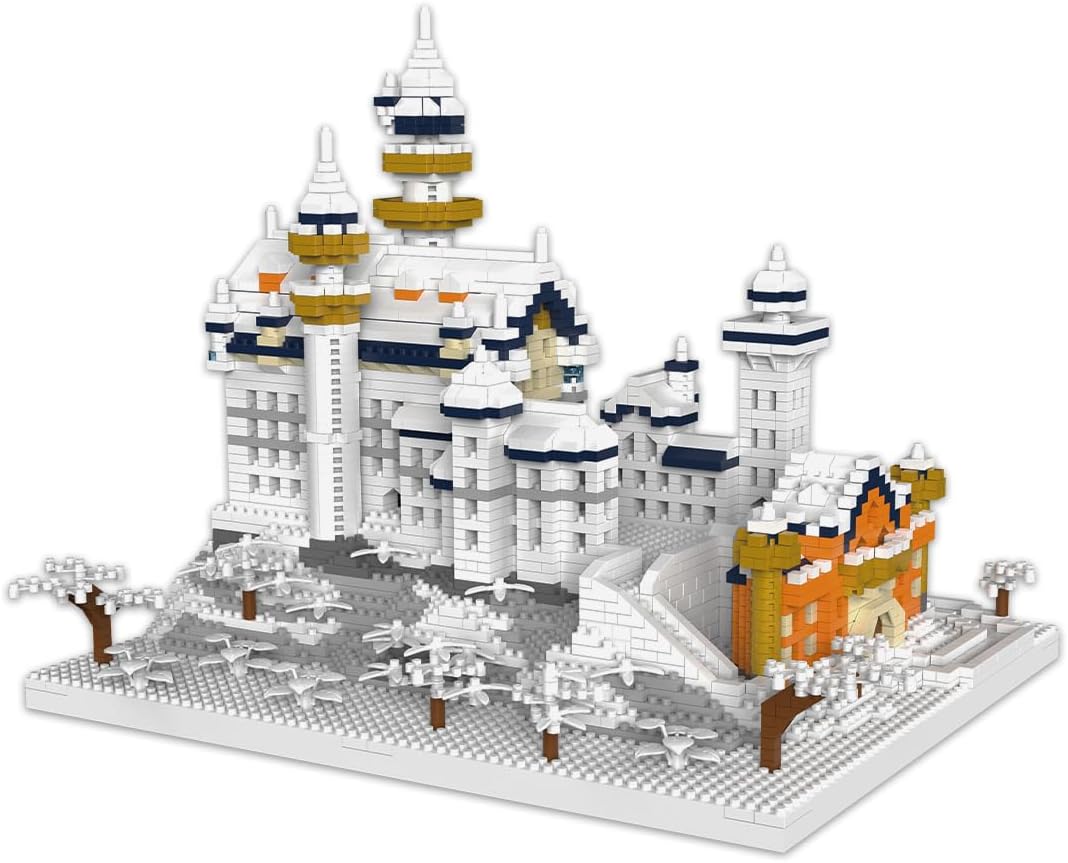 dOvOb Architecture New Swan Stone Castle Micro Mini Blocks Set, Collection Model Kit and Gift for Kids and Adults 4016 Pieces