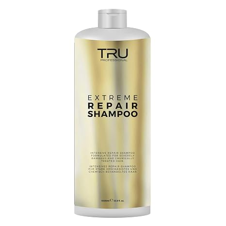 TRU Extreme Repair Hair Shampoo - 1000 ml - Repairing Shampoo with Vegetable Oils & Glycerine - For Damaged Damaged Hair