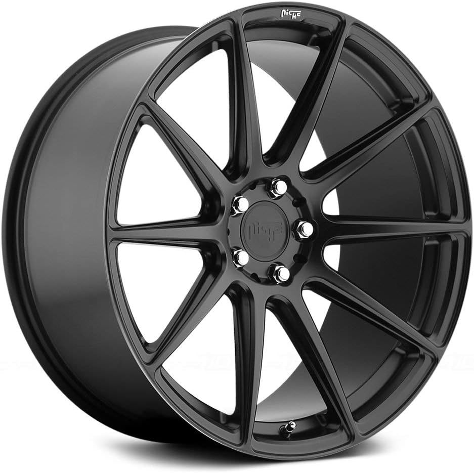 NICHE M147 ESSEN Matte Black Wheel with Aluminum 20 x 10. inches 5 x 112 mm, 40 mm Offset
