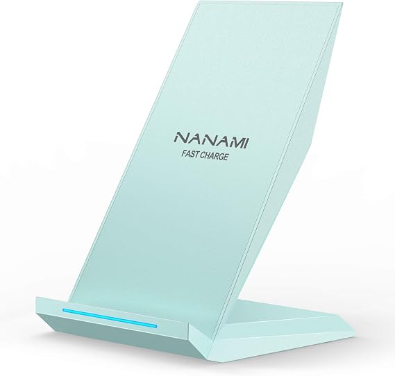 NANAMI Wireless Charger - Fast Wireless Charging Stand Desktop Charger Dock for iPhone 17/17 Air/16/15/14/13/12, 10W Phone Charging Stand for Samsung Galaxy S26/S25/S24/S23/S22/S21/S20/10/9