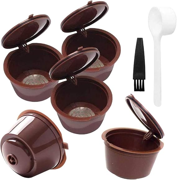 mecaponn Dolce Gusto Capsules Coffee Capsules Dedicated Capsules Set of 5 Reusable Coffee Filters Reusable Dolce Gusto Coffee Capsules