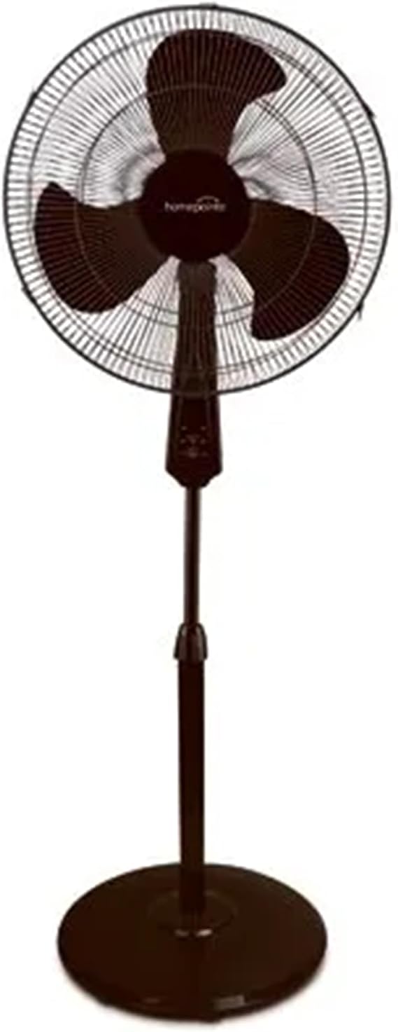 HomePointe FS40-19MB Oscillating Stand Fan, Black, 16-In. - Quantity 1