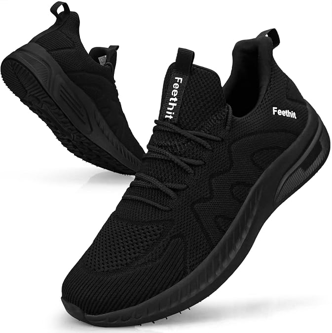 Feethit Trainers Men's Sports Shoes Running Shoes Tennis Fitness Jogging Walking Shoes Lightweight Breathable Slip-On Leisure and Road-Running Shoes