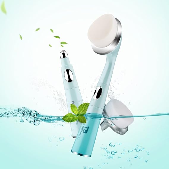 TOUCHBeauty Sonic Eye & Facial Care System: Targets Dark Circles and Puffiness, with Gentle Cleansing Brush