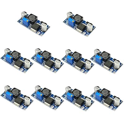 10pcs LM2596 DC to DC Buck Converter 3.2V-40V to 1.25V-35V Power Supply Step Down Adjustable Module 3A LM2596S DC-DC Transformer Variable Voltage Regulator 30mV Voltage Stabilizer with LED
