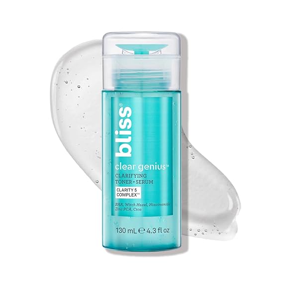 Bliss Clear Genius Clarifying Toner + Serum - 4.3 Fl Oz - Purifying Formula