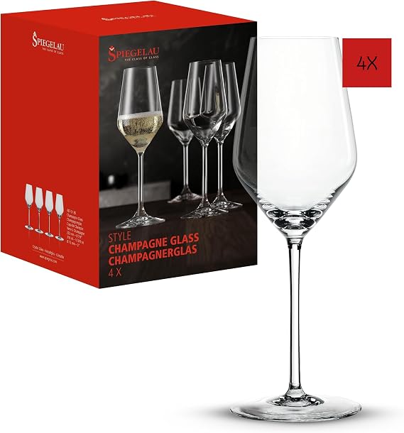 Spiegelau Champagne Glasses 310 ml Set of 4 Style 4670185 Champagne Glasses Made of Crystal Glass Champagne Glasses Dishwasher Safe Champagne glasses crystal glass