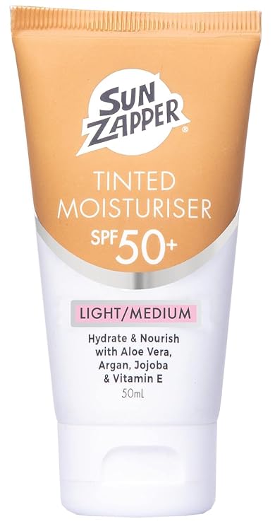 Sun Zapper BB Cream Tinted Moisturizer Sunscreen SPF 50+ Light Medium Face Sunscreen with Kakadu Plum and Jojoba Oil, Broad Spectrum UV Protection, Botanical Oils, 50mL (1.69 oz), Australian Made