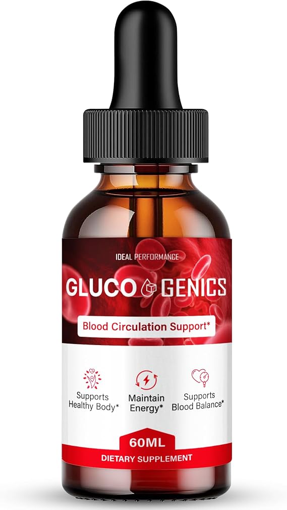 GlucoGenics Drops, Official GlucoGenics Supplement Droppers - Maximum Strength, All Natural Keto Liquid Formula to Sustain Active Lifestyle & Fitness Goals, Gluco Genics Advanced Reviews (1 Pack)