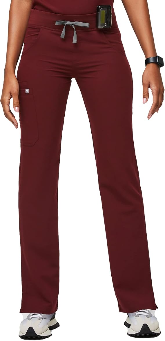 FIGS Kade Straight-Leg Scrub Pant for Women | Classic Fit, Cargo, 4 Pockets, Yoga Waistband, Anti-Wrinkle
