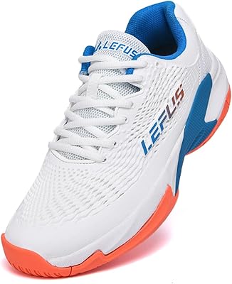 Mens Tennis Shoe Indoor Outdoor Pro Pickleball Shoes with Arch Fit Support Pickleball Sneaker for All Court Racquetball Athletic Shoes for Racquet Sport