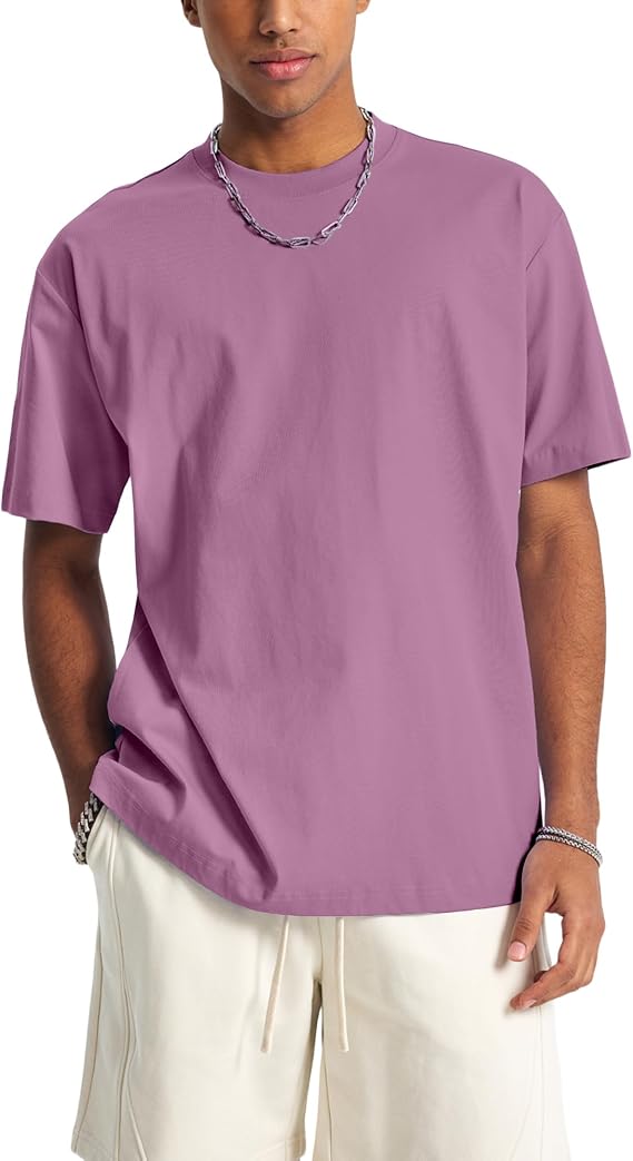 Men's Cotton T-Shirt Short Sleeve Crew Neck Soft Plain Tee for Men Casual Daily Wear Tshirts S-3XL