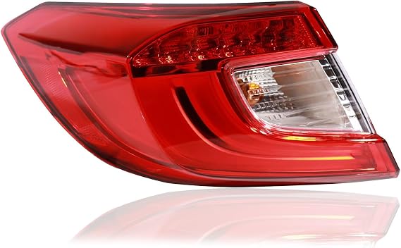 Tail Light Compatible with 2018-2022 Honda Accord Sedan Taillight | Left Driver Side,Rear Light Outer Assembly,33500TVAA01