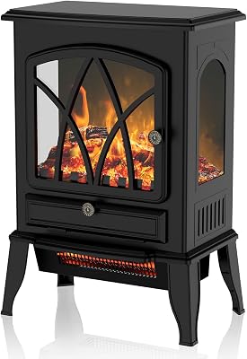 Freestanding Infrared Electric Fireplace Heater Fireplace Stove Heater, 1000W1500W, 16 inch
