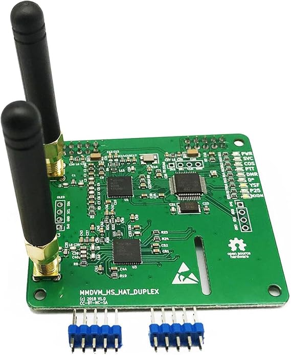 MMDVM Duplex Hotspot Module Dual Hat with V1.47 Support P25 DMR YSF NXDN DMR Slot 1 + Slot 2 for Raspberry pi (Without OLED)