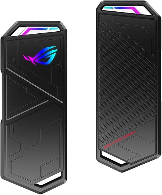 ROG Strix Arion M.2 NVMe SSD Enclosure-USB3.2 GEN2 Type-C, 10Gbps, Aura Sync RGB, USB-C to C Cable, Thermal Pads, PCIe 2280/2260/2242/2230 M key/B+M Key, Screwdriver-Free