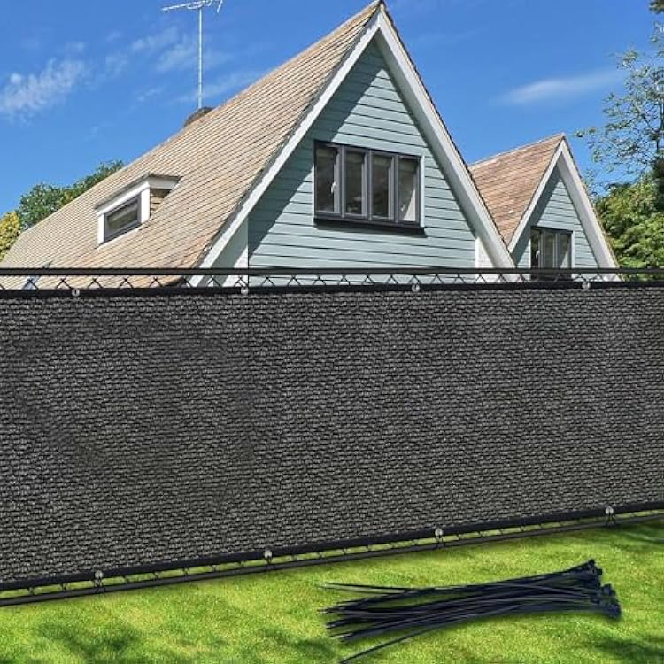 Privacy Screen Fence, TOTU 4ft x 50ft Heavy Duty 170 Shade Net Cover, for Wall Garden Yard Outdoor Home Decoration, Black