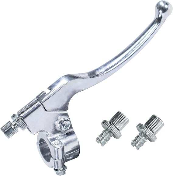 7/8" Dirt Bike Left Brake Clutch Handle Lever Perch for SSR110 KX65 YZ80 CRF50 XR50 DR125 KLX110 Coolster Apollo RFZ125 Tao Tao DB17 Chinese Pit Dirt Bike Coleman CT100U CT200U Mini Silver