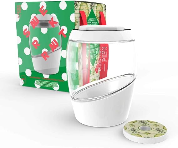 Mortier Pilon "2L Fermentation Crock Sauerkraut Edition Make Easy Homemade Fermented Foods At Home, White, Medium