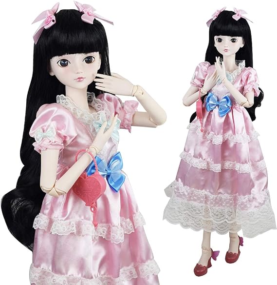 Butterfly Girl 1/3 SD Doll 24 inch Ball Jointed Dolls Figure + Full Set Accessories + Shoes + Hair + Clothes Surprise Gift
