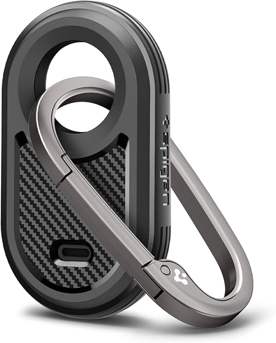 Spigen Rugged Armor Designed for Samsung Galaxy SmartTag 2 Case Keychain Smart Tag 2 Case [1 Pack] (2023) - Matte Black