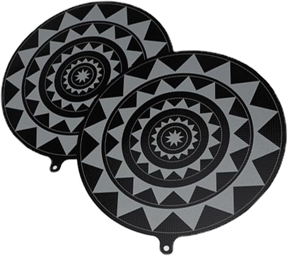Silicone Induction Cooker Protective Mats with Hanging Holes Washable and Reusable Scratch-Resistant Two-Pack (Small-7in)