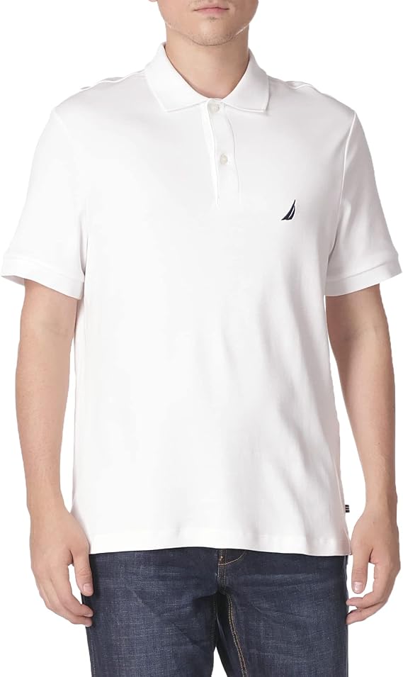 Nautica Men's Classic Fit Short Sleeve Solid Soft Cotton Polo Shirt Short Sleeves Polo Shirt
