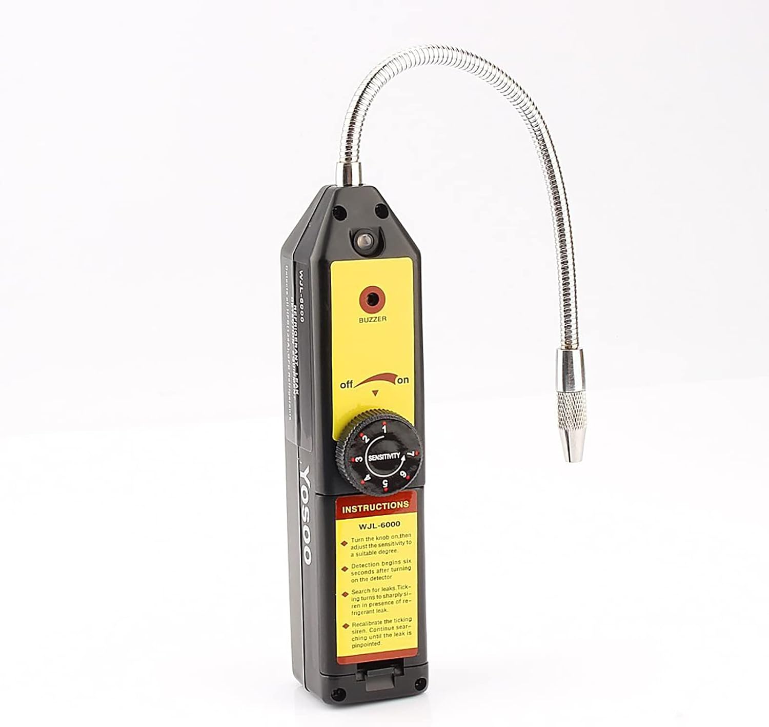 Refrigerant Leak Detector HVAC, Higher Sensitivity Halogen Gas Tester Freon Sniffer Halogen Gas Leak Detector Air Conditioner Detection Tool for R22 R410A R134A R1234YF CFCs HCFCs HFCs