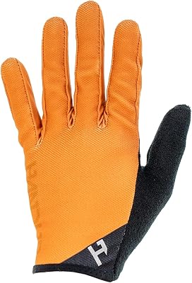 Handup Most Days Full Finger Lightweight Anti-Slip Breathable Mountain Bike MTB Bicycle Enduro Downhill XC Cycling Motocross Unisex Gloves Burning Orange, Small