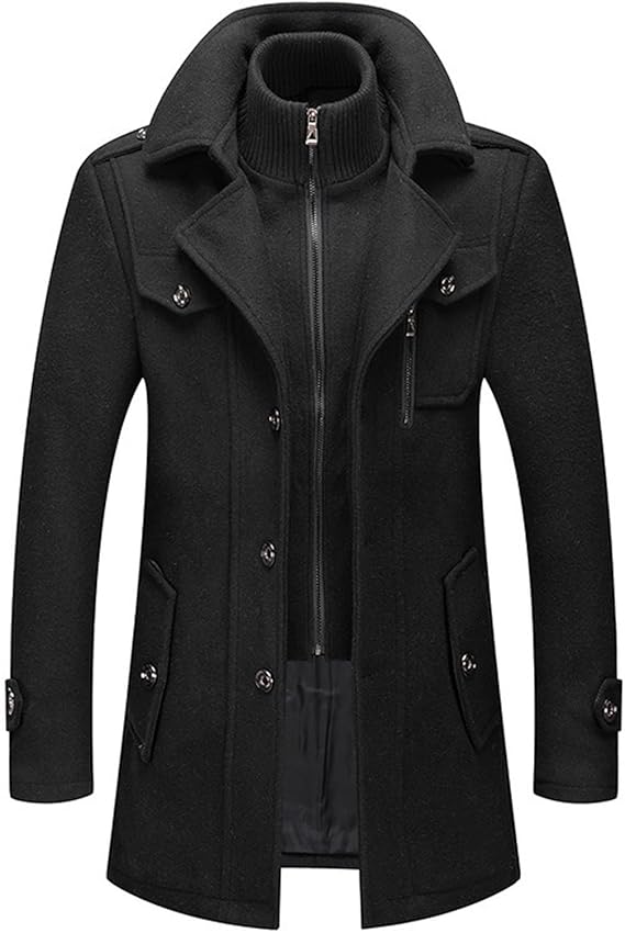Men's Winter Jacket Thick Thermal Cotton Warm Fleece Lined Coat Warm Thicken Casual Cargo Bomber Jacket