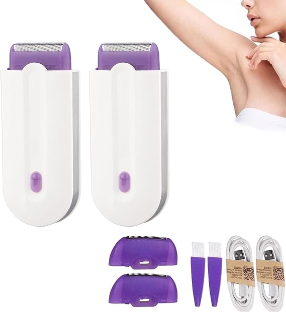 Hair Remover,Silk Hair Removal, Hair Remover, Smooth Hair Eraser,Shave Hair Eraser for Women, Rechargeable Epilator Smooth Hair Remover (2 Set)