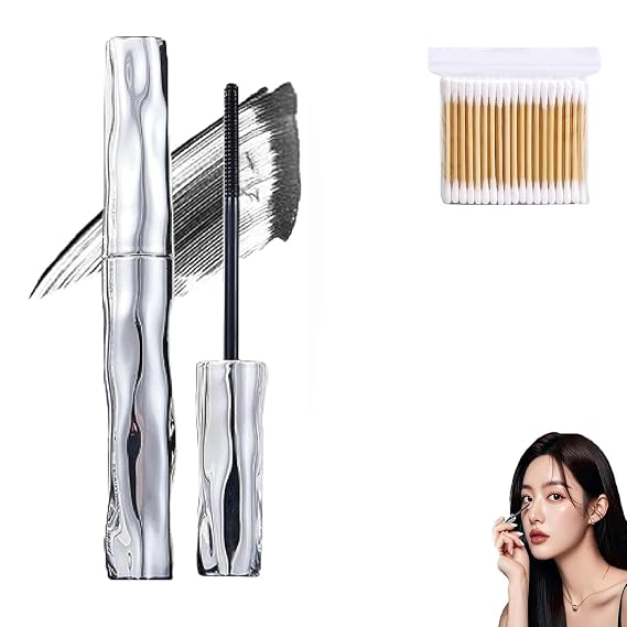 Dulhantocosh Waterproof Fiber Mascara, Volume&length Without Clumping for Dramatic Moments, Curling Eyelash Iron Mascara, Natural and Smudge-Proof (1Pcs)