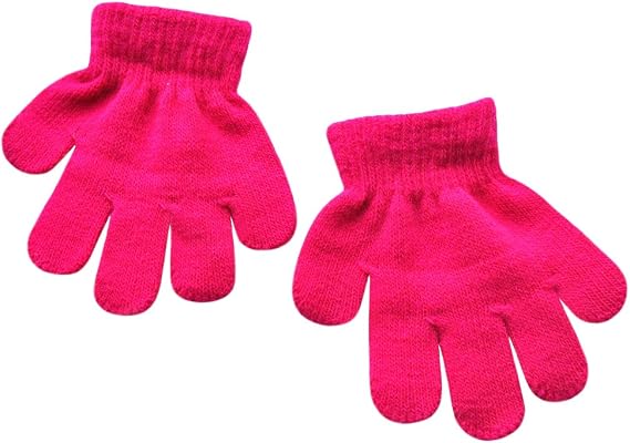 Toddler Boys and Girls Winter Knitted Writing Gloves, 1-3 Years Old