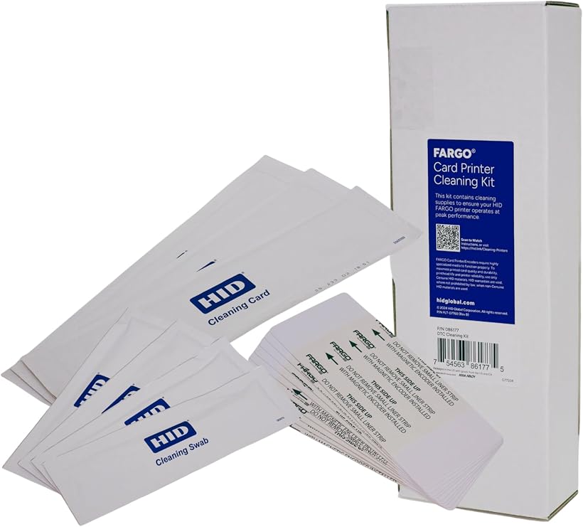 2ID HID Fargo DTC ID Card Printer Cleaning Kit | Part Code: 086177 | Performance Enhancing ID Card Printer Cleaning Kit