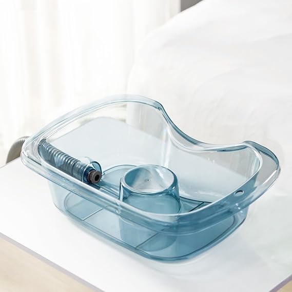 CLEAN HOUSE Hair Washer, Care Supplies, With Drainage Tube, Can Be Washed While You Sleep, Shampoo Stand Blue