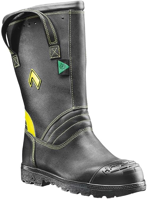 HAIX Fire Hunter Xtreme Women's Waterproof Composite-Toed Firefighting Boots with Anti-Slip Sole and Cushioned Insole