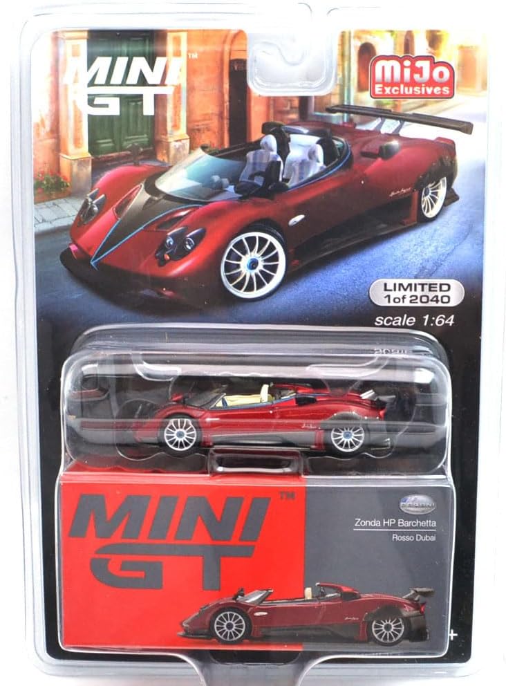 MINI GT1:64 Scale USA MiJo Toys Exclusive Pagani Zonda HP Balchetta Rosso Dubai - Left Hand Handle