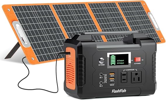 151Wh Portable Power Station 200W (400W Peak) + 100W Solar Panel