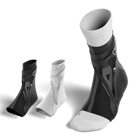 BETTERGUARDS 3.0 Ankle Brace, Ultra-Light Compression Support for Sprains & Injury Recovery, Double Sleeve Wrap for Men & Women, Ideal for Basketball, Soccer & All Sports - Black (S, Left)