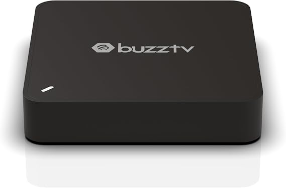 BuzzTV G-Series Google TV Set Top Box | 4GB RAM | 64GB Storage | AI Upscaling | Wi-Fi 6 | Gigabit Ethernet | Voice Remote