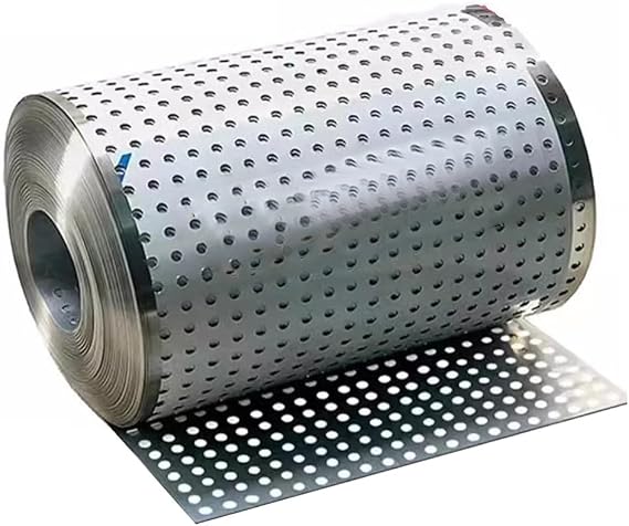 Perforated Metal Sheets, 304 Stainless Steel Perforated Plate, 8mm Hole Metal Mesh Sheet for Decorative Metal Panels, Barbecue Grills, Balcony Protection mesh(Size:1x1m(3.3x3.3ft))