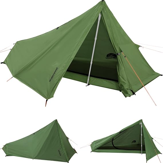 1 Person Trekking Pole Tent, Ultralight Backpacking Hiking Tent (NO Poles)