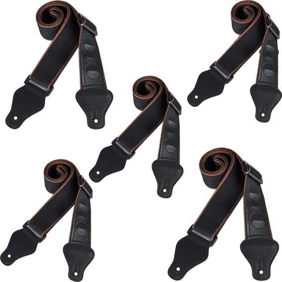 WOGOD Guitar Strap 5Pack Acoustic Electric Bass Guitar Straps