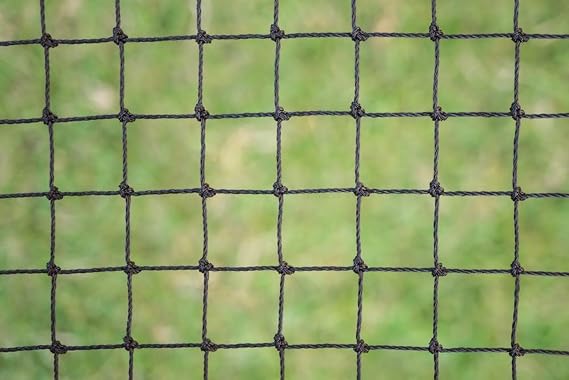 CATNETS cat netting balcony apartment fence mesh pet netting for patio or catio black UV Treated, 6' x 17'