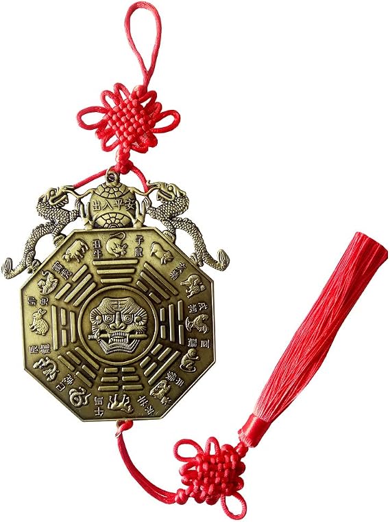Feng Shui Ornaments Chinese Bagua Mirror Home Supplies Decoration Bring Wealth and Luck Hang 3.9" (Dragon Bagua Mirror)