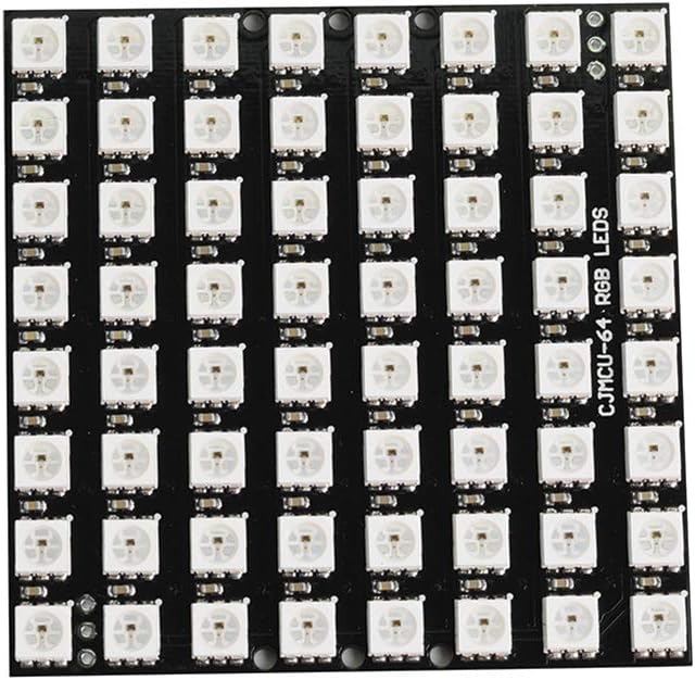 8X8 64 LEDs Matrix Lamp Addressable WS2812 5050 RGB with Integrated Drivers,for Arduino