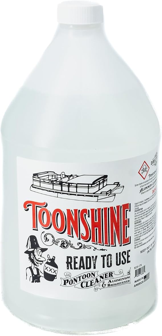Socar Chemical Toonshine Aluminum Cleaner & Restorer 1 Gallon Heavy-Duty Aluminum Boat Cleaner Ideal for Pontoon Boats, Jon Boats, Canoes, RVs, and Marine Use