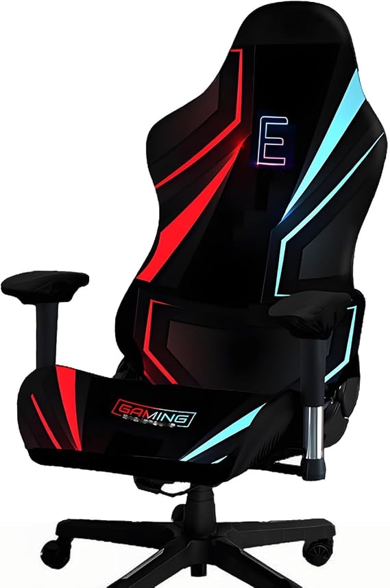 4PCS Gaming Chair Slipcover with Armrest Covers Stretch Elastic Polyester B