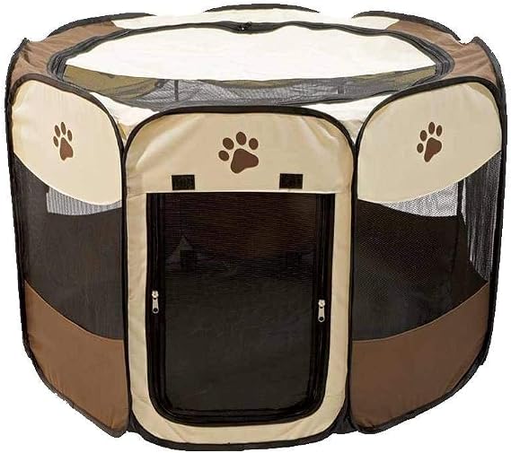 Etna Portable Foldable Pet Playpen For Dogs, Paw Print - Indoor and Outdoor Use, Medium/Large Sized Pets - Pop-Up, Traveling, Kennel Design, Ideal for Keeping Pets Safe and Secure - 36 x 23 Inches
